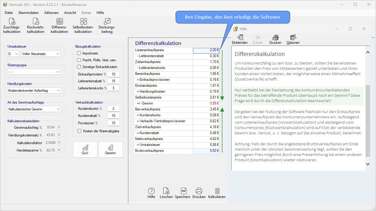 Differenzkalkulation